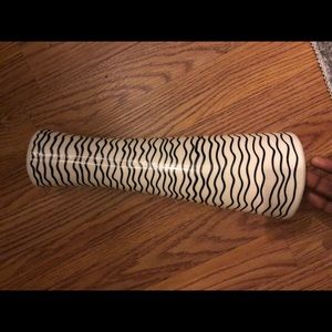 White and black Ink Vase